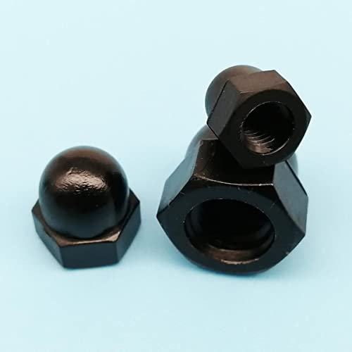 5/10/50 Stück M3 M4 M5 M6 M8 M10 M12 M14 M16 Schwarz Weiß Nylon Kunststoff Sechskant Sechskant Hutmutter Kappe Dekorative Abdeckung Kuppelmuttern-5 Stück M16, Schwarz