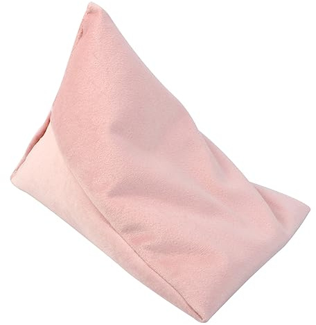 Kissenständer Weihnachten Party, Plüsch, Rosa, Mehrwinkliger Leseständer | Bücher und Tablet, Freihändig, Zuhause oder Am Boden, Weiche Form, für Kinder und Freunde