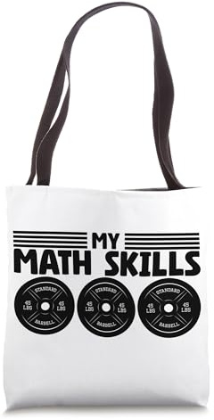 Bodybuilder Weightlifter Gear Weight Plates Math Lover Tote Bag
