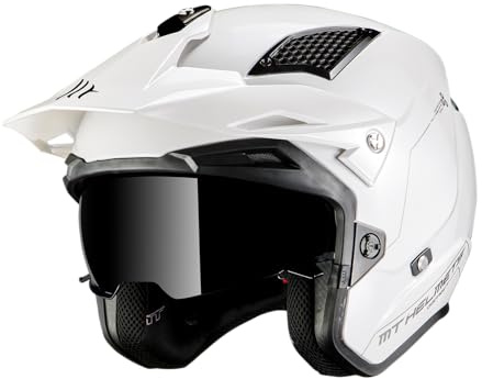 MT Helmets District SV S – Casco Moto Trial o Urbano con Visor Solar Retráctil, Interior Lavable, Diseño Off Road y Gran Ventilación | Homologado ECE 22.06 & DOT