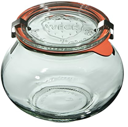 Weck Deco-Glas 560 ml 6-teilig | Glas mit Deckel, Dichtung und 2 Verschlüssen | Zur Konservierung, Säften, luftdichten Aufbewahrung von trockenen Zutaten