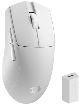 Redragon M916 PRO 3-Modus Wireless Gaming Maus, Hyperschnelle 4K Polling Rate, 49G Ultra-Leicht 26K DPI Maus mit Ergonomischem Natürlichem Griff, Neudefinierbare Makrotasten, Softwareunterstützt