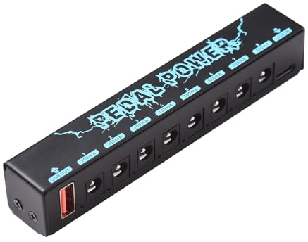 COMETX Guitar Pedal Power Guitar Pedal Power Guitar Effector Stromversorgung 8 Isolierte DC-Ausgänge Isolierte Stromversorgung USB Eingang 5 V 2.1 A und 8 DC-Ausgang 9 V und 1 USB-Ausgang