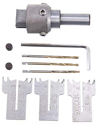 Generic 7 Stück Holzbearbeitungsring Bohrer Hartmetallklinge Kit DIY Elektrobohrer Holzbearbeitungsfräsen Fräser Ring Umformen Werkzeug 16/18 / 20mm