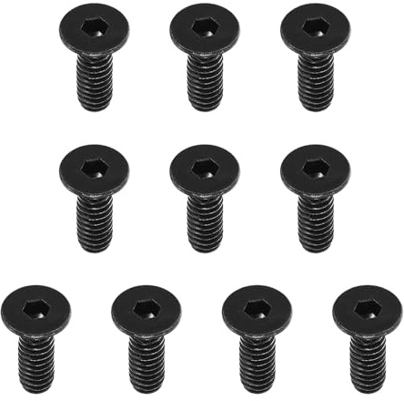 PATIKIL 1/4-20x3/4 Flachkopf Senkschrauben mit Innensechskant, 10 Stück 10,9 Stärke Kohlenstoffstahl Senkkopfschrauben mit Vollgewinde, Britisch Flachkopfschrauben für Industrie Büro