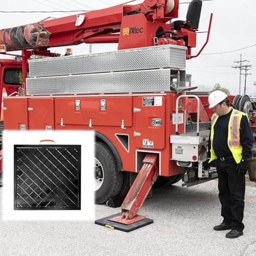 Multigröße stapelbar Universal-Unterfahrschutz for Wagenheber, stapelbare Nivellierunterlage for Wohnwagen for Schutz des Bodens, hohe Tragfähigkeit, Unterlage for Anhänger/Feuerwehrauto mit Griff(19.