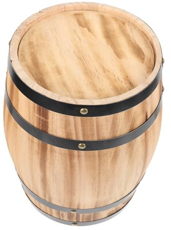 Rotweinfass Holz Deko Fassdekoration Braun für Oktoberfest Party Bar | Retro, Handgefertigt, Formstabil, Vielseitig Einsetzbar, , zur Präsentation, mit Antikem Flair