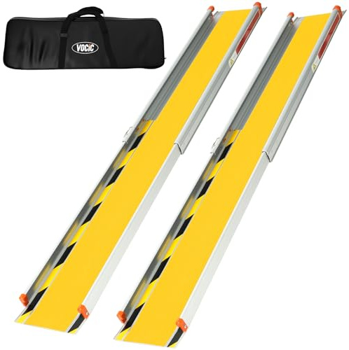 VOCIC CP31 Rampa per sedia a rotelle per scale 92-152 cm, in alluminio, per sedia a rotelle, portatile fino a 300 kg, pieghevole, stabile, per sedie a rotelle, solo 7 kg, rampa per bicicletta, rampa