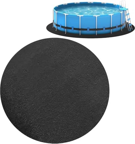 Poolunterlage Rund,Oberirdische Schwimmbeckenmatte, Bodenplane für Pools, Oberirdische Pool-Auskleidung Pool-Bodentuch, Schwimmbad-Schutzpolster Durchstichfestes Polyester-Geotextil (300cm)