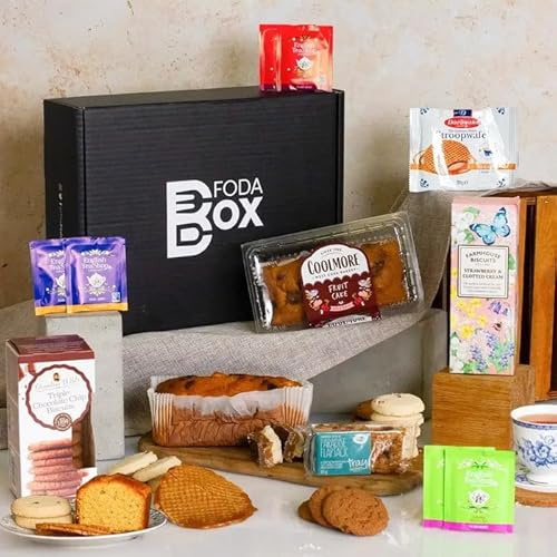 Luxury Afternoon Tea Hamper for 2 Set Tea Gift Set for Men and Women | Teas, Cake, Biscuits & Sweet Treats – Gifts For Mum, Birthday & Hampers For Her Gift Hampers by FodaBox