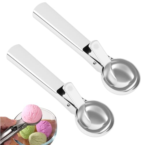 2 pezzi porzionatori per gelato in acciaio inox, per palline di ghiaccio, piccoli porzionatori per palline uniformi, Ice Cream Scoop e cucchiaio da gelato, multifunzione per gelato e impasto