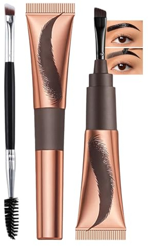 Erinde Tinta Sopracciglia Peel-Off Tattoo Brow, Gel Colorante per Sopracciglia Semipermanente, Waterproof e Resistente alle Sbavature, Altamente Pigmentato, Lunga Durata, con Pennello, #01