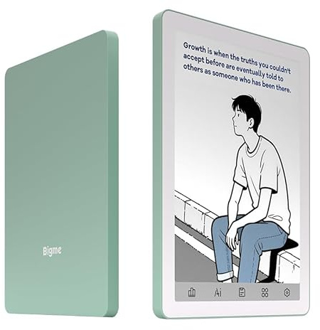 Bigme B6 6-Zoll-E-Paper-Tablet mit Farbdisplay, E-Reader mit Android 14, 4 GB RAM und 64 GB Speicher, Dual-Funktion als E-Reader und Tablet (grün)