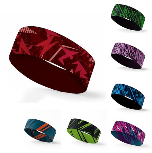 Sport Stirnband Unisex - Doppelseitig, nachhaltig, elastisch, leicht & atmungsaktiv - Ideal zum Laufen, Radfahren & Wandern - Feuchtigkeitsableitend & rutschfest
