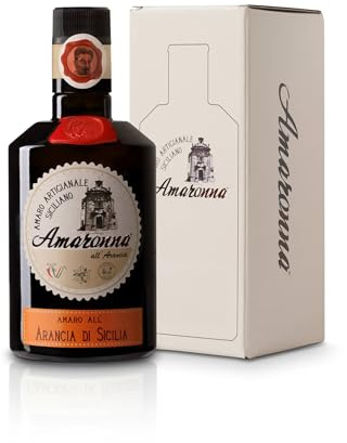 Amaronna – Amaro Artigianale all'Arancia di Sicilia 500 ml, Digestivo Siciliano Premium, Ricetta Tradizionale, Made in Italy, Idea Regalo (Con astuccio regalo)