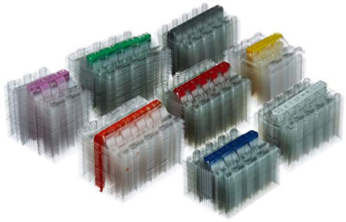 effektivo 10338 Kunststoffmünzhülsen Set für alle Euro-Münzsorten Inh. 400 Stück-8x50 ,