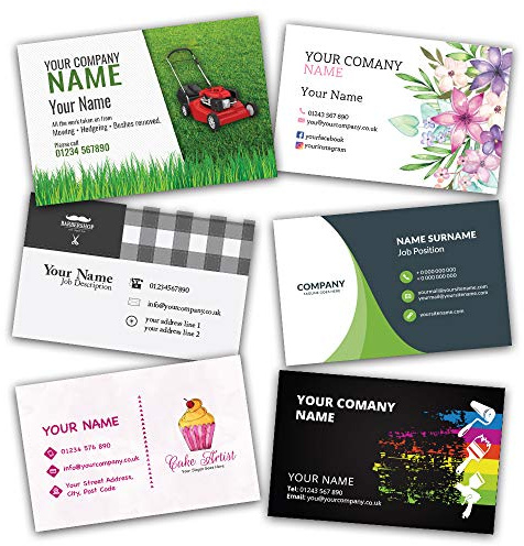 Business Cards Personalised, Free Professional Design templates customised Your Details. Free Proof, Full Colour