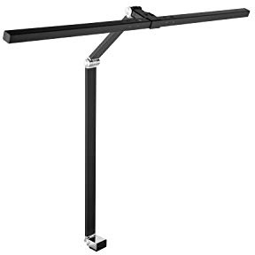 Alco-Albert - LED Schreibtischlampe mit Tischklemme 160 LEDs 11,5W | Arbeitsplatzleuchte mit Lichtsensor, stufenloser Dimmung und besonders heller LED-Ausleuchtung