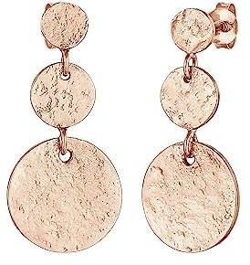 Elli Ohrringe Damen Ohrhänger Retro Plättchen Vintage Organic 925 Silber | Vergoldet