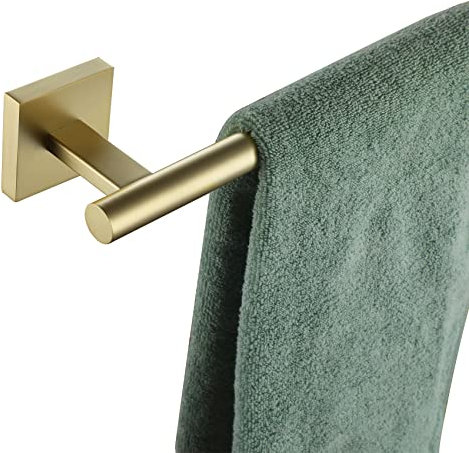 KOKOSIRI B4005BG-L32 Badezimmer-Handtuchstange, Handtuchhalter für Küche, Schrank, gebürsteter goldfarbener Edelstahl, 81,3 cm