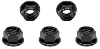 RISON-Titanium Dado Flangiato Esagonale in Titanio M10x1.5, Dadi Esagonali con Flangia Autobloccante DIN 1664, Dado di Bloccaggio Controdado in Metallo Flange Lock Nuts per Pignone, Confezione da 5