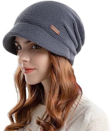 Herren-Mützen, Winter, Strickmütze, Fleece, gefüttert mit Krempe, Stirnband, kaltes Wetter, Beanie, Kleidungszubehör