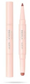 Pupa Matita Labbra Vamp! Creamy Duo (007 Peach Nude) Matita Labbra Contouring & Rossetto Brillante per Labbra più piene e carnose - Disponibile in 12 Varianti Colore