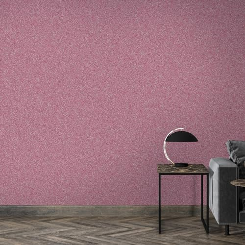 Belka B32 Glänzende Lila Tapete - Reine Baumwolle & mineralischer Glimmerstein - Selbstklebend - Wärme- & Schalldämmend - Modern & Stilvoll, DIY Öko & Natürlich | ca. 9 qm (m²)