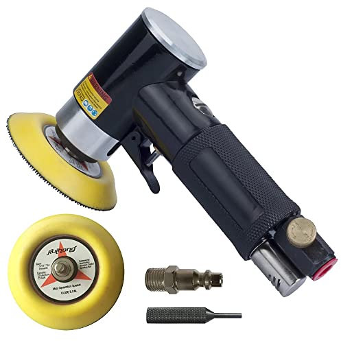 OUSIKA 2/3 Inch Air Random Orbital Sander- Pneumatic Angle Sander Eccentric Polishing Machine Air Grinder 15000RPM Polishing