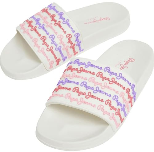 Pepe Jeans Slider Set W Chanclas para Mujer, Blanco (Off White), 3