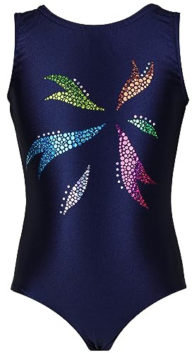 GymStern Mädchen Gymnastikanzug mit Glitzerplättchen – Kurzarm Turnanzug aus Samt oder LYCRA®-Fasern mit Rundhalsausschnitt – Made in Germany