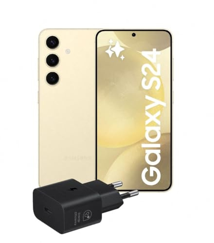 Samsung Galaxy S24 Smartphone AI, Caricatore incluso, Display 6.2'' FHD+ Dynamic AMOLED 2X, Fotocamera 50MP, RAM 8GB, 128GB, 4.000 mAh, Amber Yellow [Versione italiana]