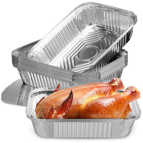 HOLIDYOYO 20pezzi Pz Vaschette Alluminio Con Coperchio Teglie Usa e Getta Alluminio Per Cibo Di Piccole Per Picnic e Trasporto Cibo