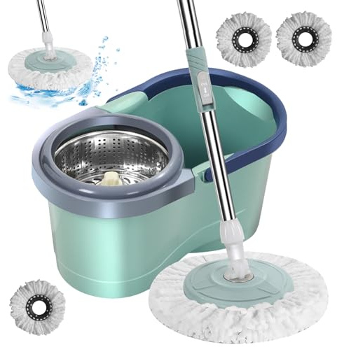 Juego de fregona y cubo, fregona automática de limpieza del hogar, fregona para limpiar suelos, fregona de limpieza de manos, fregona de limpieza con escurridor para sala de estar, cocina