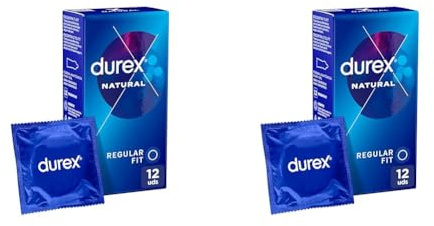 Durex Preservativos Originales Natural Plus - 45 g, 12 Unidad (Paquete de 2)