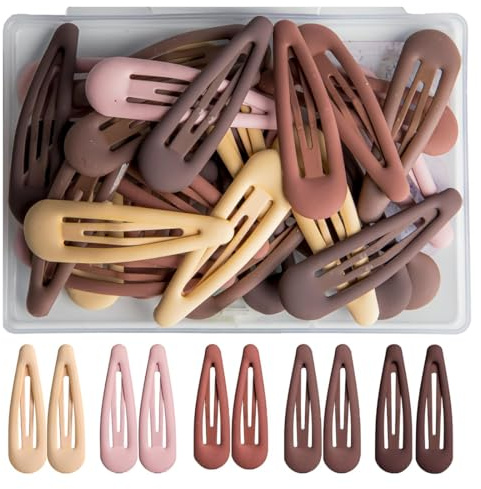 VYZUTR 30 Pezzi Mollette Capelli Donna, 4.8cm Fermagli Capelli Donna, Fermacapelli per Donna Bambina (Cioccolato)