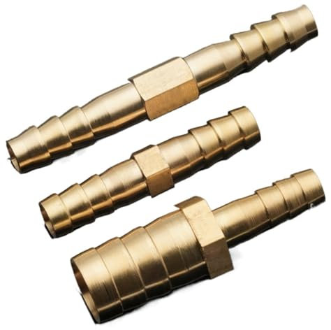 Manguera Recta de latón, Accesorio de Tubo con púas Iguales, 4mm, 5mm, 6mm, 8mm, 10mm, 12mm, 16mm, 19mm, 25mm, Adaptador de Conector de acoplador de púas de Cobre y Gas(3mm)