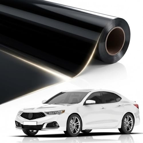 Tönungsfolie Auto BLACKGLASS IX® Fensterfolie in Profi-Qualität - Tönungsfolie für Autos, Vans & andere Fahrzeuge (5% VLT, 6m x 65cm, 2 Lagen, Limo Black Tint)