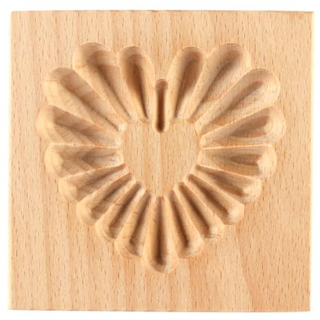 WANGCL Moule À Biscuits En Bois Sculpté Amusant Pour Gaufrage Biscuits D'amour Outils De Cuisson Artisanaux Pour Pain D'épices Tampon À Biscuits En Forme De Bricolage Moule À Biscuits