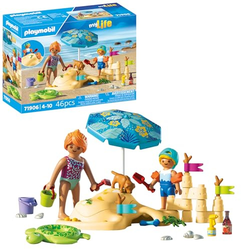 PLAYMOBIL | Vacation on The Beach | Familienspaß am Strand | Geschenk für Kinder ab 4 Jahren | Fördert Kreativität & Rollenspiel | Strand-Abenteuer mit Figuren & Zubehör | 71906