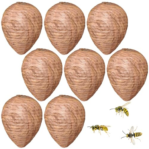 Lot de 8 pièges à guêpes artificiels - Préventif - Piège à guêpes - Pour l'extérieur - Pour la maison et le jardin - Dissuasion pour frelons - Vestes jaunes