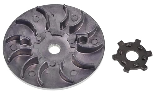 Riemenscheibe+Stern kompatibel mit Peugeot Jetforce, Speedfight 3/4, Ludix | Variomatikriemenscheibe inkl. Kickstartermitnehmer, Motortyp Peugeot liegend 2-Takt ab 2003, ohne Außenverzahnung, Metall