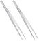 2Pcs 12 Inch Barbecue Tong, Cooking Tweezers Tongs, Stainless Steel Kitchen Tongs for Cooking Utensils Precision Serrated Tips Chef Tweezers for Grilling Baking Meat BBQ Pasta Salad