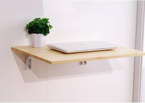 Wandklapptisch Holz Klappbar, Klapptisch Wand Platzsparend, Wandtisch für Küche Balkon Büro, Klappbarer Wandschreibtisch Esstisch zur Wandmontage(A,50X40CM)