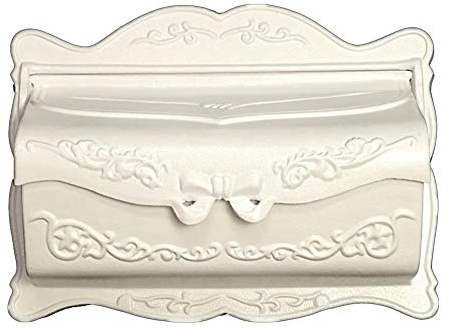 Wall Mounted Post Box, Wall Mounted Letterbox, Community Mail Boxes Letter Box Villa Letter Box Community Outdoor Rainproof Retro Mailbox (White)