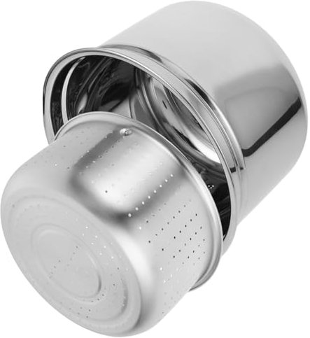FUNOMOCYA Olla Arrocera Interior De Acero Inoxidable 304 6l Con Cesta Vapor Para Arroz y Sopa Separación Azúcar Apta Para Cocina Saludable y Multifuncional