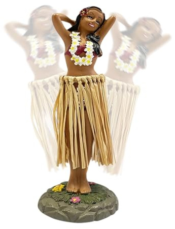 Hawaiianische Tänzerin Auto, Hawaii Hula Girl Armaturenbrett-Ornamente | Hula Tänzerin Schwenkbar, Lebhaft und Interessant, für Schreibtisch, Büro