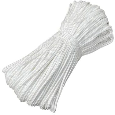 atnayo 130 Meters 2mm Roman Blind Cord, White Picture Hanging String, Replacement Blind Cord for Window Crafts