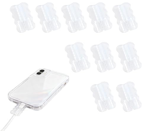 ZenithQuest 10 Pack Dual Wave Cable Protectors, Compatible with Standard Lightning Charging Cables, Anti-Fray Cord Saver, Cable Organiser, Rigid Plastic Cable Cover