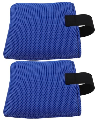 Fußstützenpolster für Rollstuhl, 1 Paar, Schwamm Mesh, Blau | Rutschfest, Weich, Leicht zu Pflegen, für Fußplatte und Pedal, für Erwachsene und Senioren